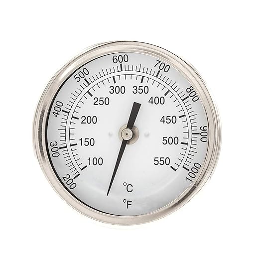 PIC Gauges B3B6-TT SS Case Bimetal Thermometer, 316 SS Stem, Back Angle Connection, 3" Dial, 6" Stem Length, 200/1000° F & 93/538° C Temperature Range