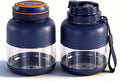 Portable Wireless Juicer Cup - 44 oz Cordless Blender with 38-Blade 18000 RPM High-Speed Motor, USB-C Rechargeable Personal Smoothie Maker for Gym, Travel, and Outdoors (Double Cup-Blue,28oz)