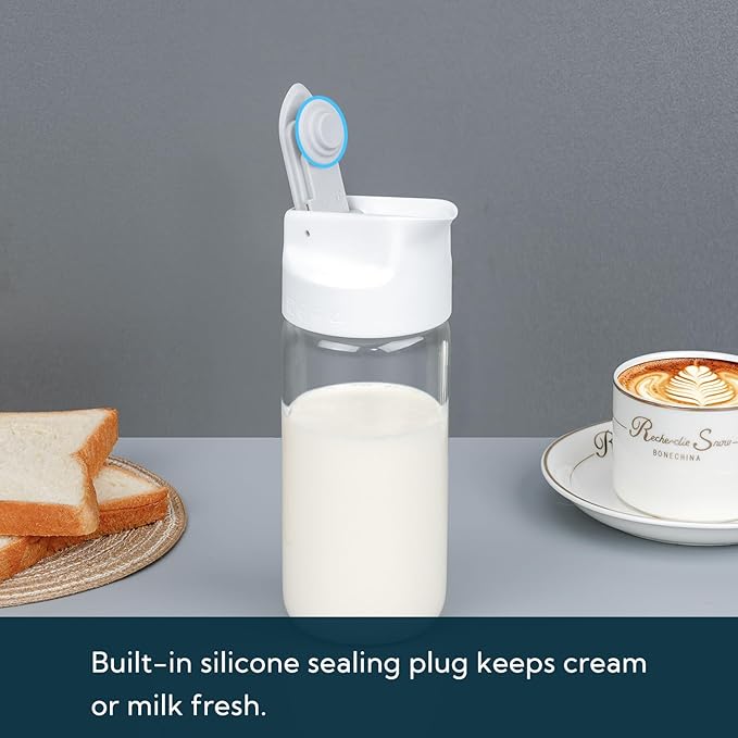 KITCHENDAO Glass Creamer and Precision Pour Glass Oil Dispenser 2-Piece Set