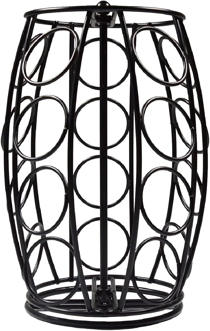 K Cup Carousel Coffee Pod Holder Kcup Organizer Coffee Station Coffee Décor Storage for Counter, Holds 20 Coffee Pods, No Assembly Required, Black