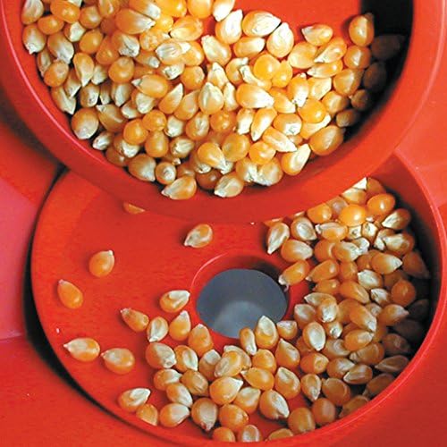 Nostalgia Vintage Hot-Air Popcorn Maker Machine - Makes Up to 12 Cups - Oil-Free - Healthier Popcorn - Classic Stand-Up Cart With Wheels - Includes Kernel Measuring Cup - Original Red