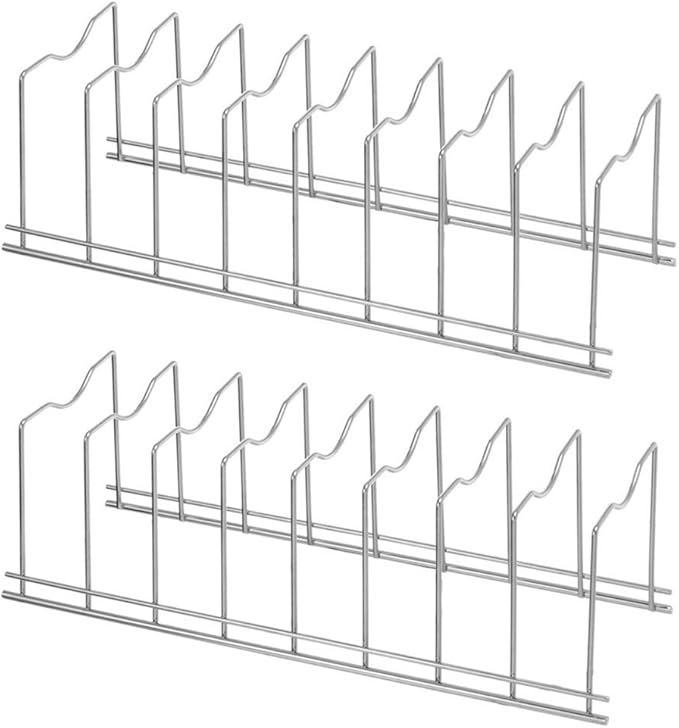 SANNO Pot Lid Organizer Pot Lid Rack Holder Suitable for Bakeware Dish Plate Expandable Pull Out Drawer Organizer and Storage, Cabinet Pots Pans Organizer Sliding Shelf Under Sink Shelf