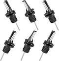 Poura Liquor Pourer Adapters 6 Pack – BPA Free Natural Rubber – Fits Large Bottles up to 1 Inch Neck – Convert Oil or Liquor Pour Spouts – Secure Fit for XL Bottles – Black