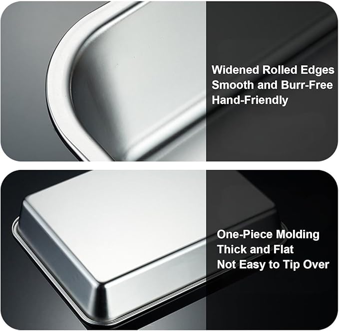 Baking Sheet, Stainless Steel Tray, Dishwasher Leak Pan, Metal Drip Pan for Kitchen Baking, Barbecue, Lab Instrument, Pet Treatment(35.2 * 27 * 6cm/13.9 * 10.6 * 2.4in)