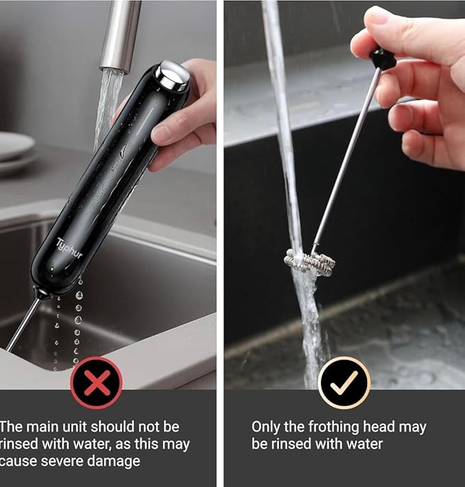ECO CREST-Premium Whisk Milk Frother – Handheld Electric Coffee Frother with Adjustable Speed | ABS + Stainless Steel Build, 1200mAh Rechargeable Battery