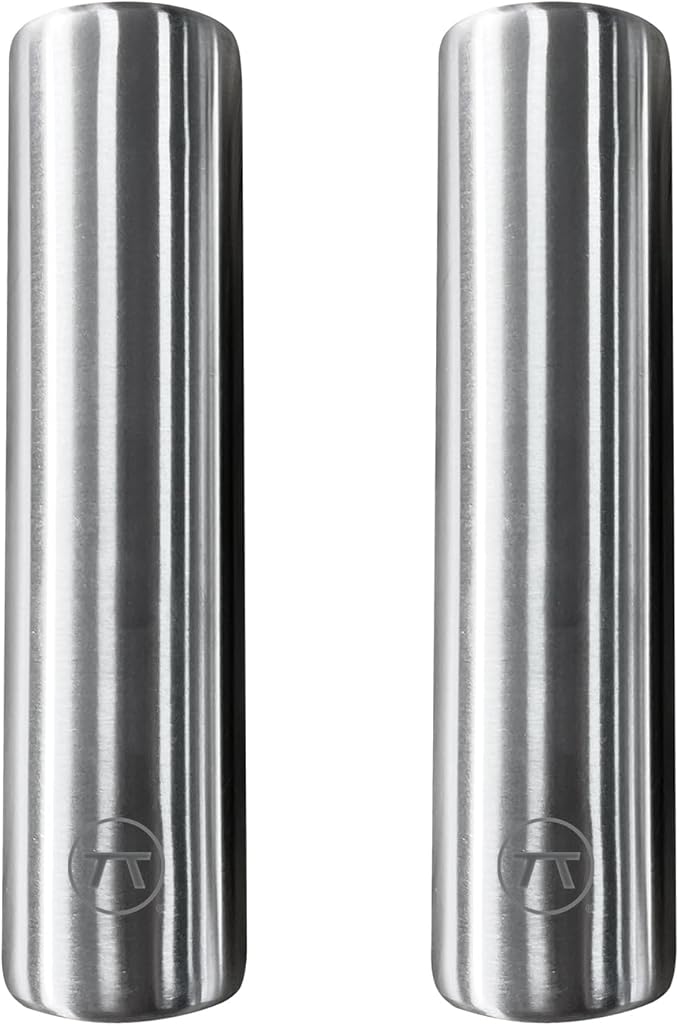 Outset Stainless Steel Cylinder Ice Packs, Set of 2 Reusable Travel and Lunch Box Coolers, 6.3" x 1.6”