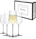 Figueroa White Wine Glasses, Crystal Stemmed Wine Glasses for Chardonnay Pinot Grigio Sauvignon Blanc, Elegant Clear White Wine Glass Cups for Dining Table Kitchen Bar Wine Glassware - Set of 4