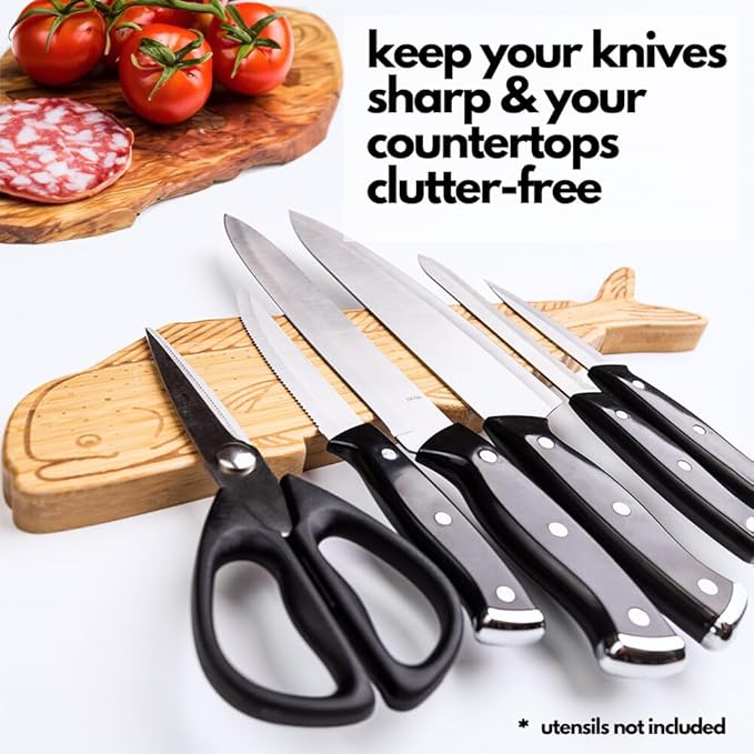 Mint Bucket Brands Premium Mangetic Knife Holder for Wall - Strong Heavy-Duty 16 Inch Engraved Magnet for Knives - Wall or Refrigerator Kitchen Magnetic Knife Stripe - Designed in U.S. (Mahi-Mahi)