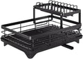 Compatible For Dish Drying Rack Adjustable Kitchen Plates With Drainboard Over Sink Countertop Cutlery Storage Holde