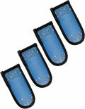 Blue Diamond Hot Handle Holder, Pot Pan Handle Covers, Shiny Modern Art Droplet Texture Cast Iron Skillet Handle Covers, Heat Protecting Pan Handle Sleeves Mitt for Kitchen Cookware, 4PCS