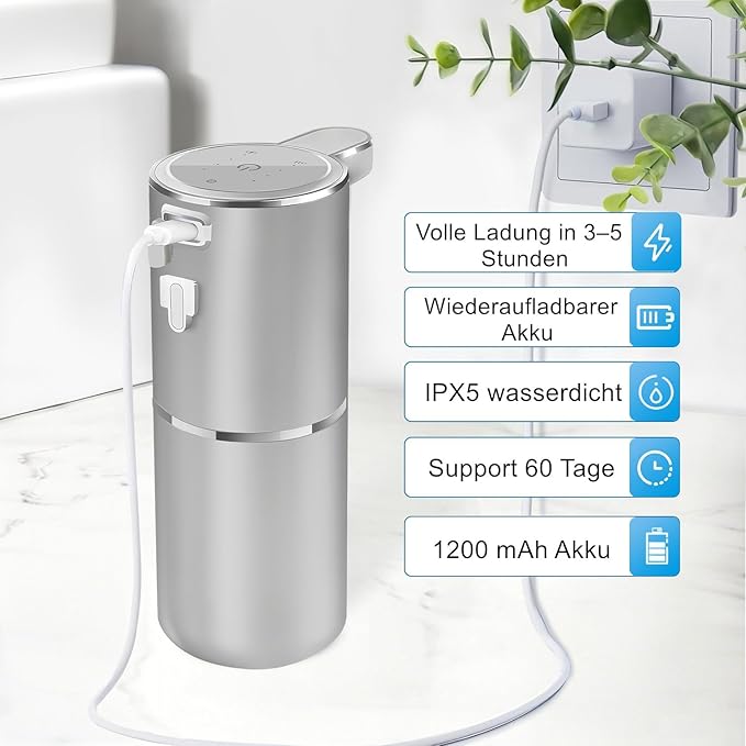 Automatic Liquid Soap Dispenser Bathroom Kitchen Dish Liquid Body Shampoo Shower Gel Hand Free Liquid Wall Mount Touchless Soap Dispenser 380ml Auto Liquid Dispenser Sylfu