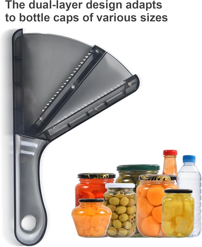 Jar Opener for Weak Hands, Dual-Layer Multifunctional Jar Opener Gripper, Bottle Openers for Seniors, Kitchen Gadgets, Non-Slip Jar Openers for Seniors, Arthritis, Lid Opener, Mothers Day Gifts
