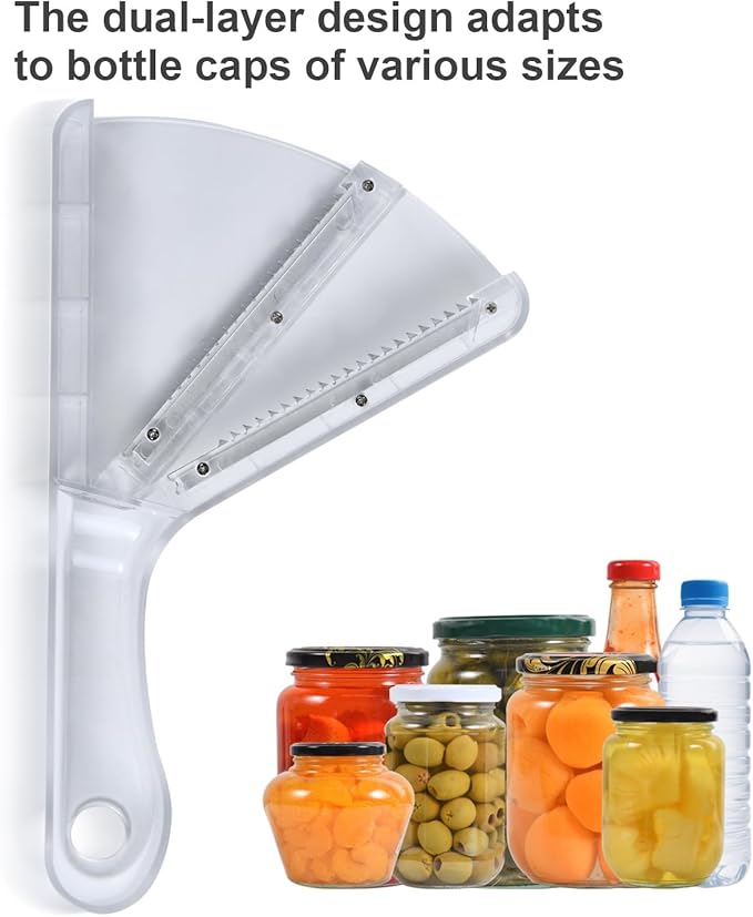 Jar Opener for Weak Hands, Dual-Layer Multifunctional Jar Opener Gripper, Bottle Openers for Seniors, Kitchen Gadgets, Non-Slip Jar Openers for Seniors, Arthritis, Lid Opener, Mothers Day Gifts