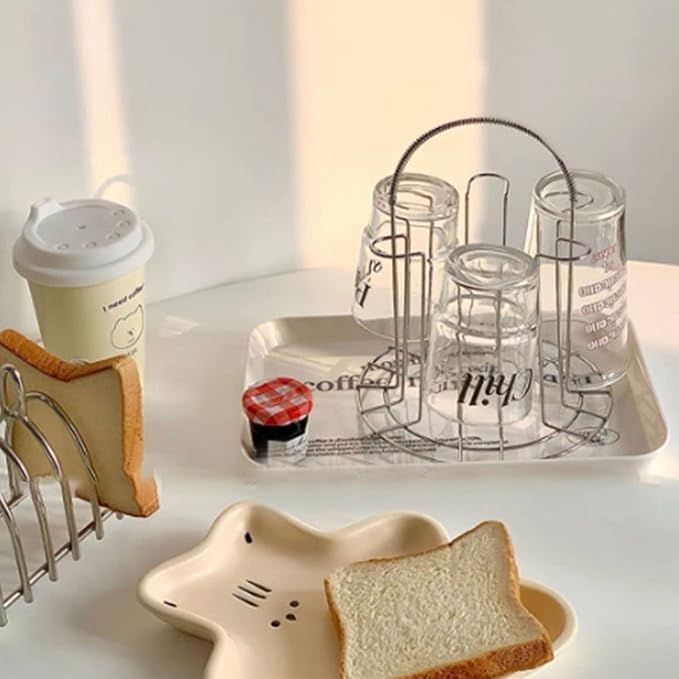 TOPINCN Stainless Steel Cup Bottle Drying Rack, Drinking Glass and Sports Bottle Drainer Rack,Stand Cup Dish Holder and Dryer Rack
