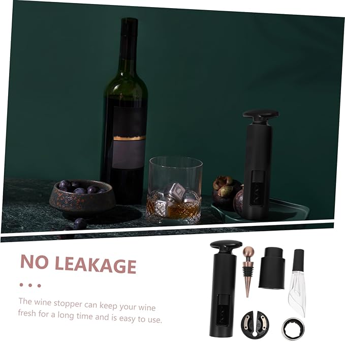 Ciieeo 6pcs Rotary Bottle Opener Set Wine Aerator Decanter Corkscrew for Home Outdoor