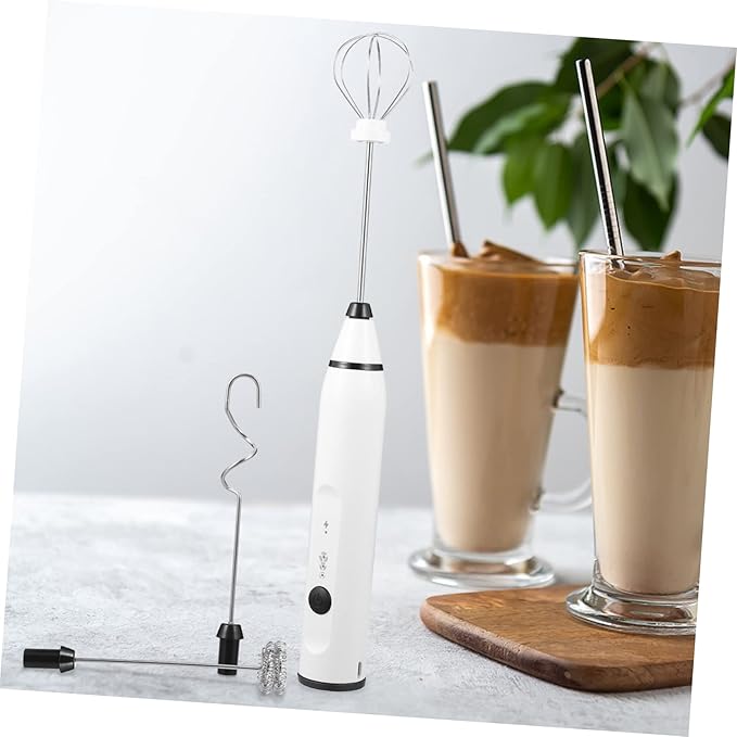 Zerodeko Handheld Electric Foams Maker Automatic Mixer Stirrer Milk Frother Hand Mixer Compact Stainless Steel