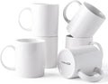 GBhome 12 OZ Off White Coffee Mugs, Ceramic Bulk Coffee Mugs with Large Handle for Man, Woman, Light Weight Coffee Mugs Set of 6 for Latte/Cappuccino/Cocoa/Milk, Dishwasher & Microwave Safe