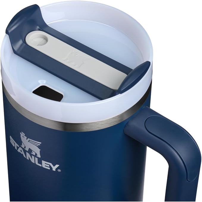 STANLEY Quencher H2.0 Tumbler with Handle and Straw 40 oz | Flowstate 3-Position Lid | Cup Holder Compatible for Travel | Insulated Stainless Steel Cup | BPA-Free | Dark Navy