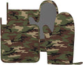 Camouflage Oven Mitts and Pot Holders Set of 4 Silicone Camo Kitchen Mitten Gloves and Non-Slip Potholders Set Heat Resistant Oven Gloves Hot Holders for Kitchen