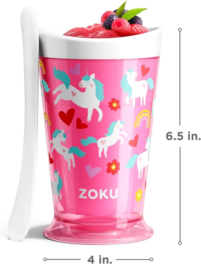 ZOKU Original Slush and Shake Maker, Slushy Cup for Quick Frozen Homemade Single-Serving Slushies, Fruit Smoothies, and Milkshakes in Minutes, BPA-free, Unicorn
