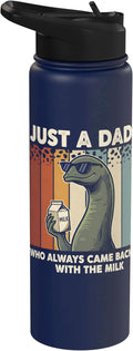 Nessie Dad Who Always Came Back With The Milk Retro Sunset Stainless Steel Insulated Water Bottle