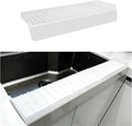 Sink Edge Protector with Suction Cup, 14" x 4", Silicone Sink Splash Guard for Kitchen & Bathroom, Protect Countertop from Scratches, Stains, for Stainless Steel Granite Quartz