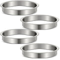Honeydak 4 Pieces 6" (Nominal) Diameter x 1" Height 304 Polished Stainless Steel 6" x 1" Trash Grommets for Countertop Inserted Trash Kitchen Cabinet Counter Bin, Ease to Install