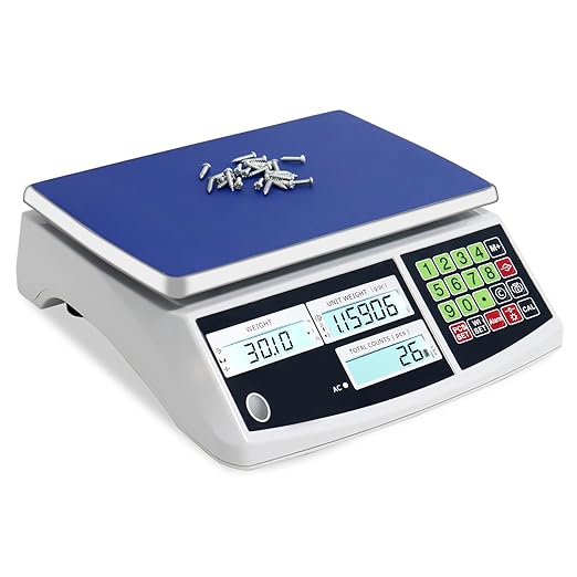 Industrial Counting Scale (30kg/66lb, 0.1g), g/kg/lb, Coin Scale, Precision Electronic Gram Scale for Parts and Coins,Digital Inventory Scale with Alarm Mode
