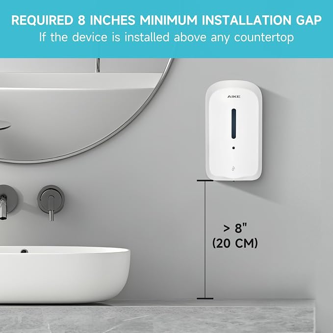 AIKE GentleAir Warm Hand Dryer& Automatic Soap Dispenser, Model AK2637 & AK1226S White
