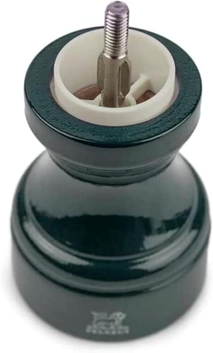 Peugeot Bistro Pepper and Salt Mill Set, 4in - Beechwood Mills with Adjustable Grinding - For Peppercorns and Rock Salt, Corrosion-Resistant - Essential Kitchen Tools (Blue/Green)