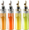 TINMIX Glass Olive Oil Dispenser Bottle for Kitchen 22OZ/650ML Oil and Vinegar Dispenser with Stainless Steel Pour Spout and Labels