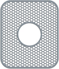 Bestjing Silicone Sink Protectors for Kitchen Sink with Center Drain,13.58''x 11.6'' Folding Non-Slip Heat Resistant Mat Grid for Bottom of Porcelain Stainless Steel Porcelain (Center Hole)