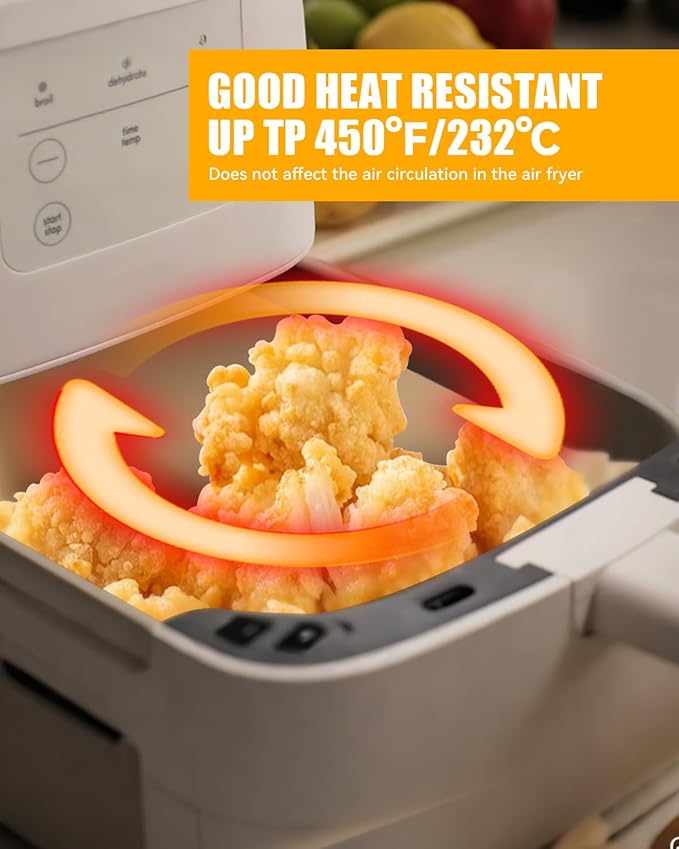 Air Fryer Liners Set for Bella 4Qt Slim Air Fryer(3.3lb Capacity), 130PCs Airfryer Parchment Paper and 2PCs Collapsible Air Fryer Silicone Liners, Non-stick Air Frier Accessories