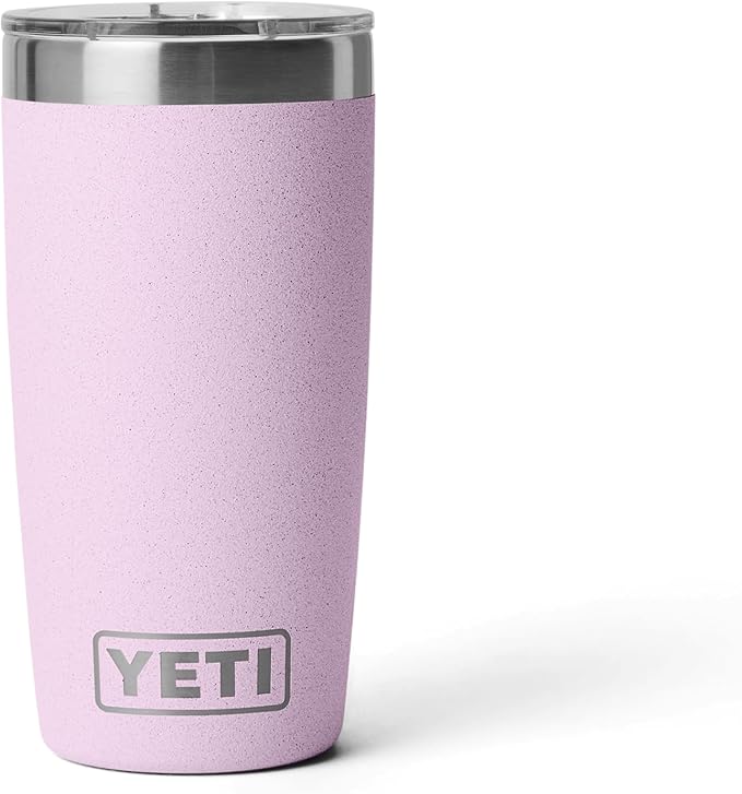 YETI Rambler 10 oz (295 ml) Tumbler with Removable Magslider Lid, Stainless Steel Vacuum Insulated Coffee Cup, Cherry Blossom