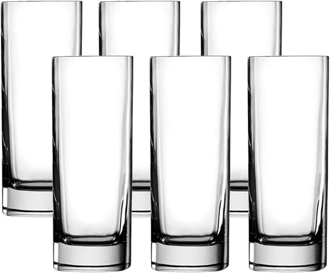 Luigi Bormioli Strauss Long Drink Glasses - Clear, Set of 6