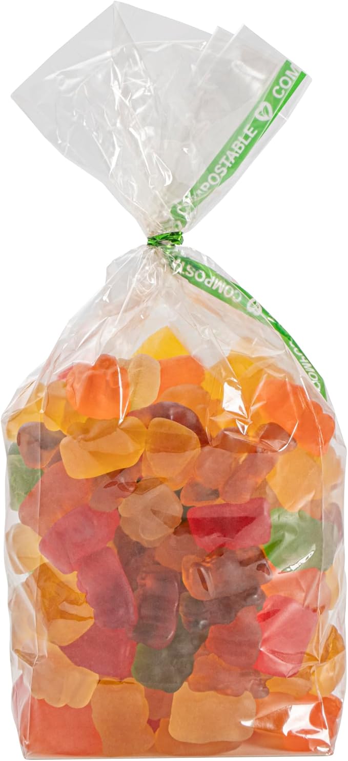Resturantware Plastic Gusset Bags 100 Count 3" x 2" x 8" Wicker Dispensing Bottom Gusset Clear Plastic Bags Heat Sealable For Sourdough Bread Cookies Pastries Rolls For Home Bakers And Bakeries