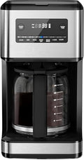 Electactic Coffee Maker, 14-Cup Programmable Drip Coffee Makers with Reusable Filter & Keep Hot Plate, Auto Pause Small Coffee Machines with Coffee Pot, Timer, Self-cleaning, for Home, Stainless Steel