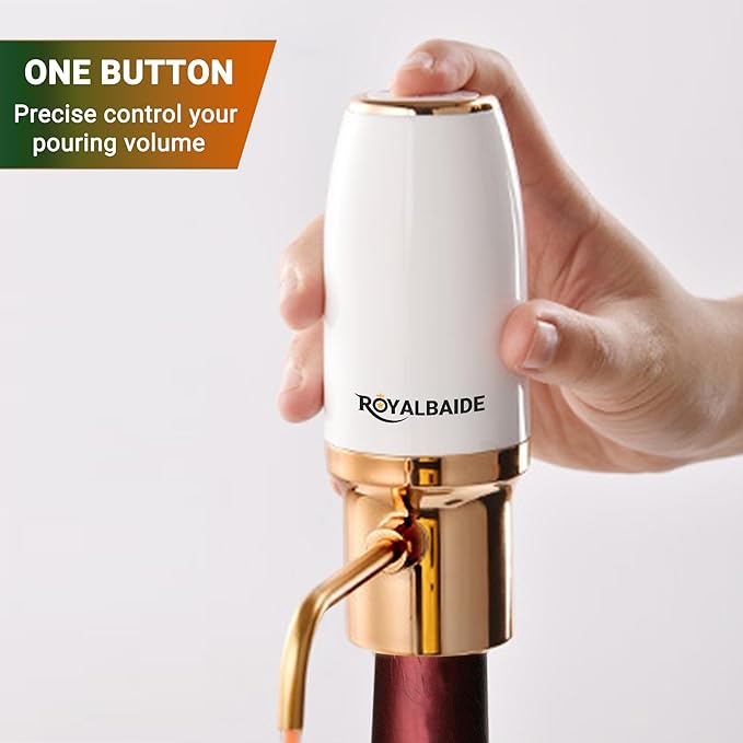 Electric Wine Aerator Dispenser Electric Smart Decanter with USB Rechargeable,Electric Wine Decanter and Wine Dispenser Pourer,Wine Gift for Mom Wife