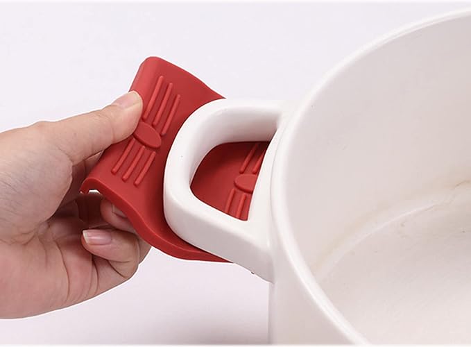 8 Pieces Silicone Hot Tool Holder Heat Resistant Potholder Cookware Handle Non Slip Rubber Pot Holders Handles Grip Covers for Cast Iron Skillet Silicone Cooking Kitchen Suits (Green)