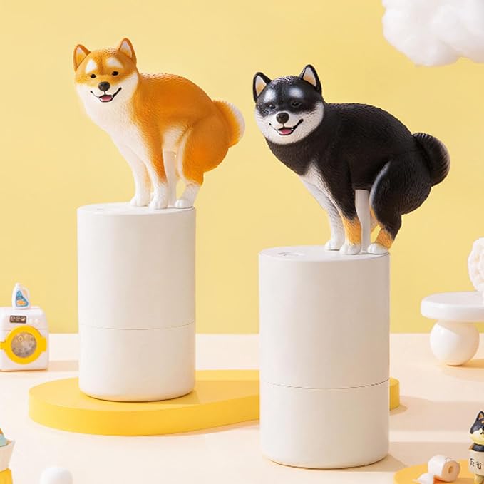 Playful Dog Foam Soap Dispenser, Automatic Soap Dispenser Touchless, Funny Puppy Poop Induction Hand Washer, Automatic Soap Dispenser for Kitchen Bathroom (Yellow)