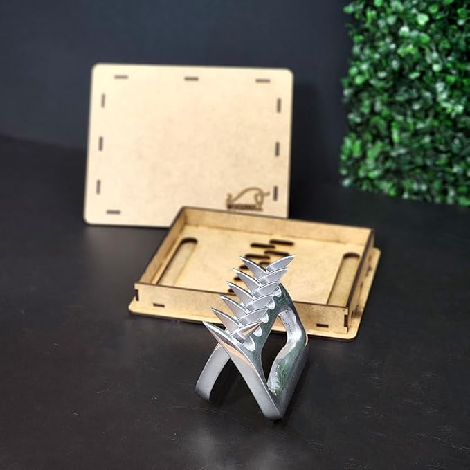 WOODBULL Premium Aluminum Polished Bear Claw Set Meat Shredder, Meat Shredder Claws for Pulled Pork, Chicken BBQ, Turkey, Kitchen Smoker Tool for BBQ Grilling, With Stylish Gift Box