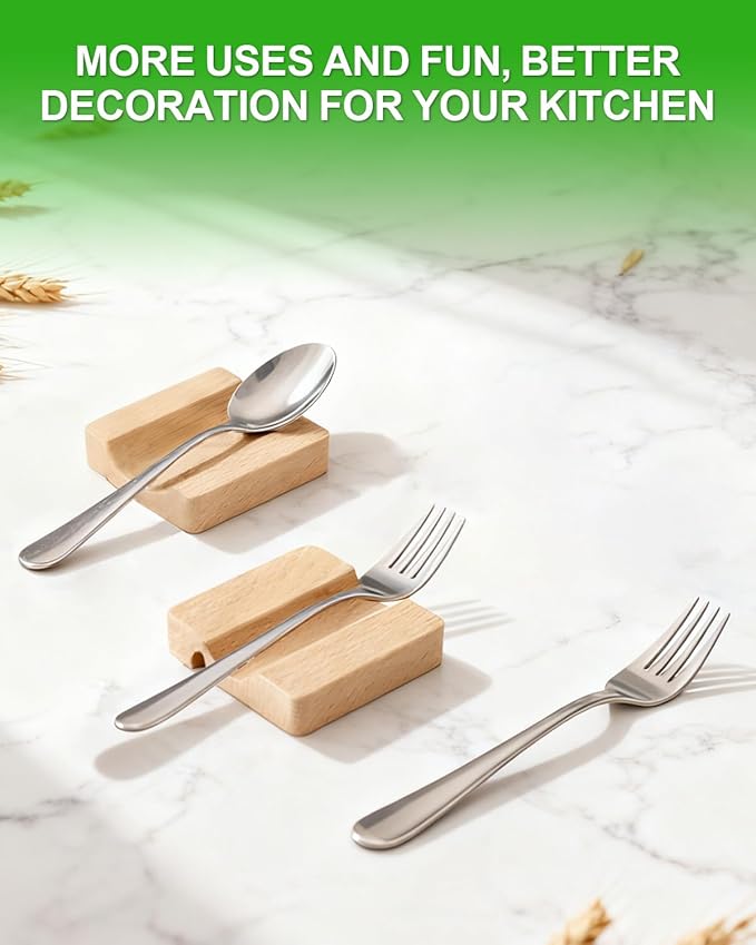 1PCS Rolling Pin Holder, Multifunctional Kitchen Wooden Rolling Pin Holder & Utensil Stand, Food-Grade Wood Base with Phone Slot for Baking, Rolling Pins, Spoons & Forks Storage