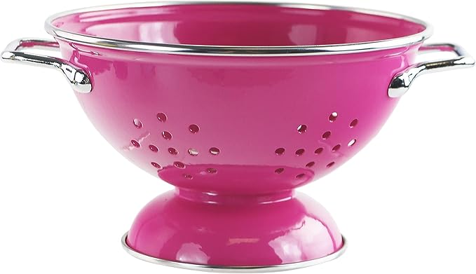 Calypso Basics by Reston Lloyd Powder Coated Enameled Colander, 1 Quart, Magenta