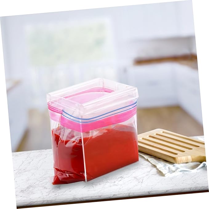 LIFKOME Space-saving Food Storage Bag Holder Stand Acrylic Prep Bag Rack Zipper for Easy Filling and Pouring