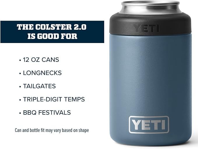 YETI Rambler 12 oz. Colster Can Insulator for Standard Size Cans, Nordic Blue