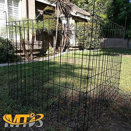 Garden Wire Compost Bin 36x36x30 inches, Black, Garden Bed Fencing