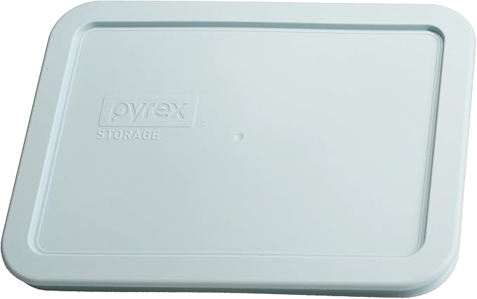Pyrex 7210 3 Cup Glass Dishes & 7210-PC Muddy Aqua Food Storage Replacement Lid (2-Pack) - Made in USA