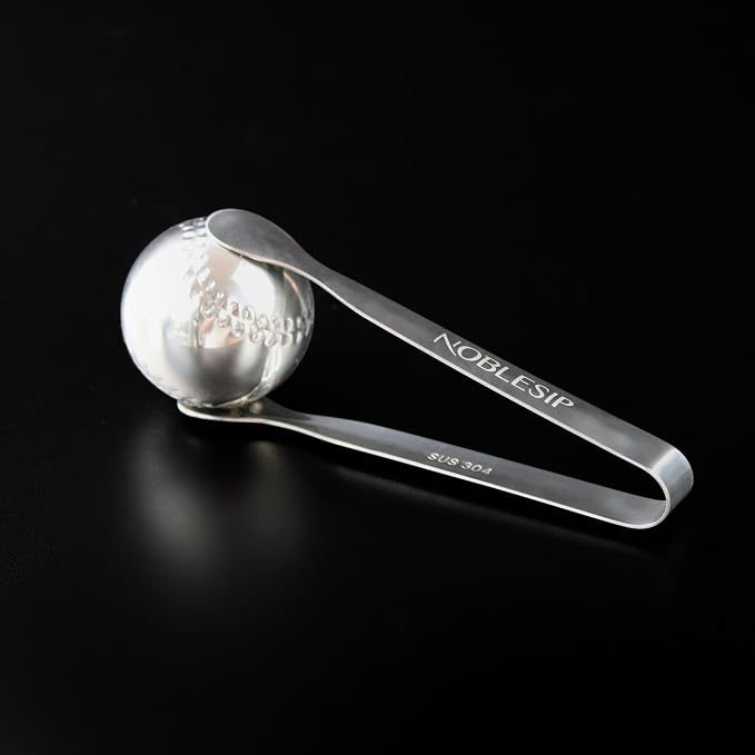NobleSip® Whiskey BASEBALL Glasses 𝗣𝗥𝗘𝗠𝗜𝗨𝗠 Set: 2 Glasses, 2 Steel Chilling Balls, 2 Coasters. Best for a Player, Coach, Fan to enjoy his Old Fashioned, Cocktails. Home bourbon bar gift