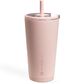 HydroJug Everyday Tumbler 20 oz, Ceramic-Lined Straw Cup, Dusty Rose