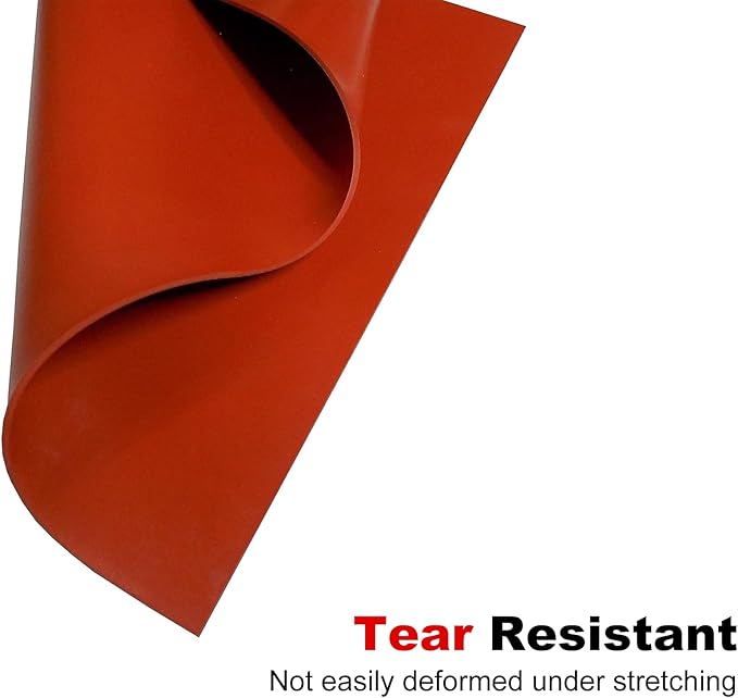 Red Silicone Rubber Sheet Silicone Mat Extra Large Mats for Crafts Jewelry Casting Resin Moulds DIY Gaskets and Seals 500x500x5mm
